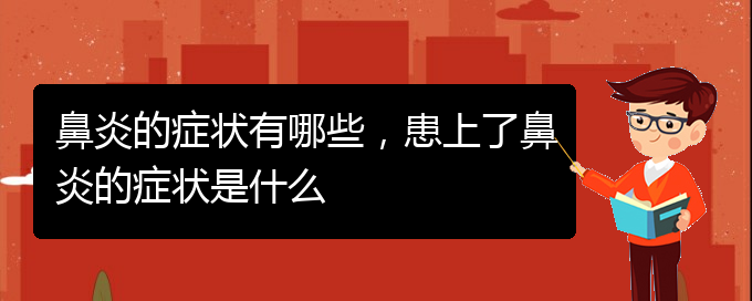 (貴陽治療過敏性鼻炎有哪些辦法)鼻炎的癥狀有哪些，患上了鼻炎的癥狀是什么(圖1)