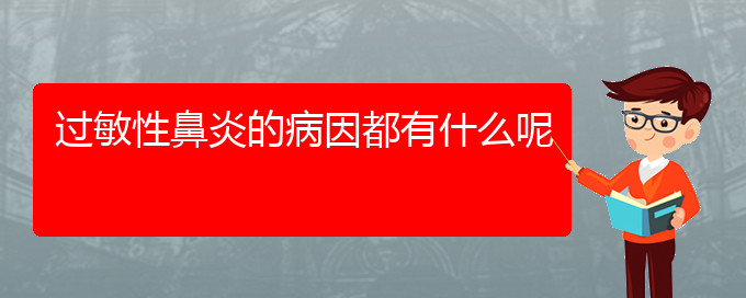 (貴陽治療過敏性鼻炎那個(gè)醫(yī)院最好)過敏性鼻炎的病因都有什么呢(圖1)