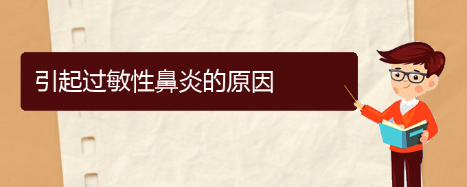 (貴陽(yáng)哪個(gè)醫(yī)院治過(guò)敏性鼻炎)引起過(guò)敏性鼻炎的原因(圖1)
