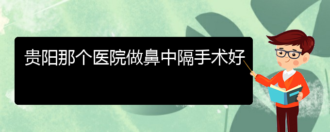 (貴陽鼻科醫(yī)院掛號)貴陽那個醫(yī)院做鼻中隔手術(shù)好(圖1)