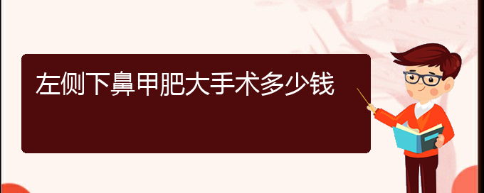(貴陽治療鼻甲肥大的好的醫(yī)院)左側下鼻甲肥大手術多少錢(圖1)